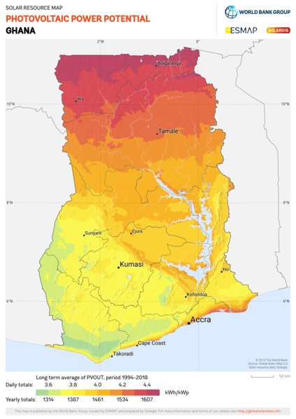 Photovoltaic Electricity Potential, Ghana